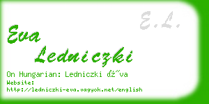 eva ledniczki business card